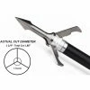 Grim Reaper Broadheads Fatal Steel Broadhead 3 Blade Mechanical 1 1/4″ Cut 100 Grain 3 Pack