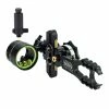 HHA Sports Bow Sight Tetra Dial .019 1 Pin Green 1 5/8″ Dia Right Hand TTR-5519 W/ Free Sight Light