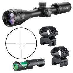 Hawke Sport Optics Hawke Optics Vantage IR Scope 4-12×40 Rimfire .22 WMR Reticle 14242 Combo W/Level & Mounts (14242+64101+22113)