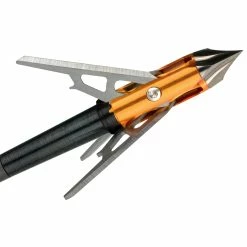 Rage Broadheads Rage Crossbow Broadheads 3 Blade Chisel Tip 1.6″ Expandable Cut 100 Grain 3 Pack R60200